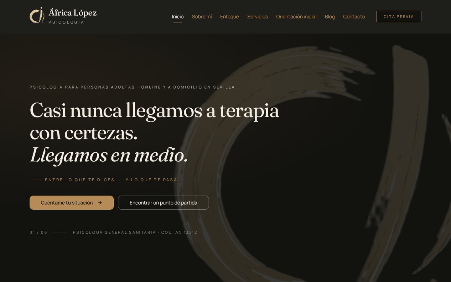 Página de inicio de África López Psicología